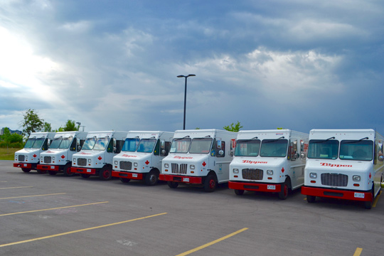 Topper Linen and Uniform Company Delivery Trucks